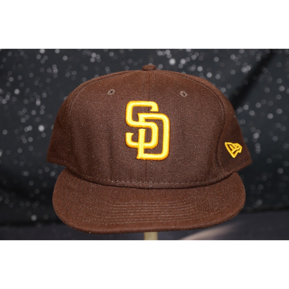 San Diego Padres Hat Cap Fitted Mens 7 3/4 Brown MLB Baseball New Era 59Fifty